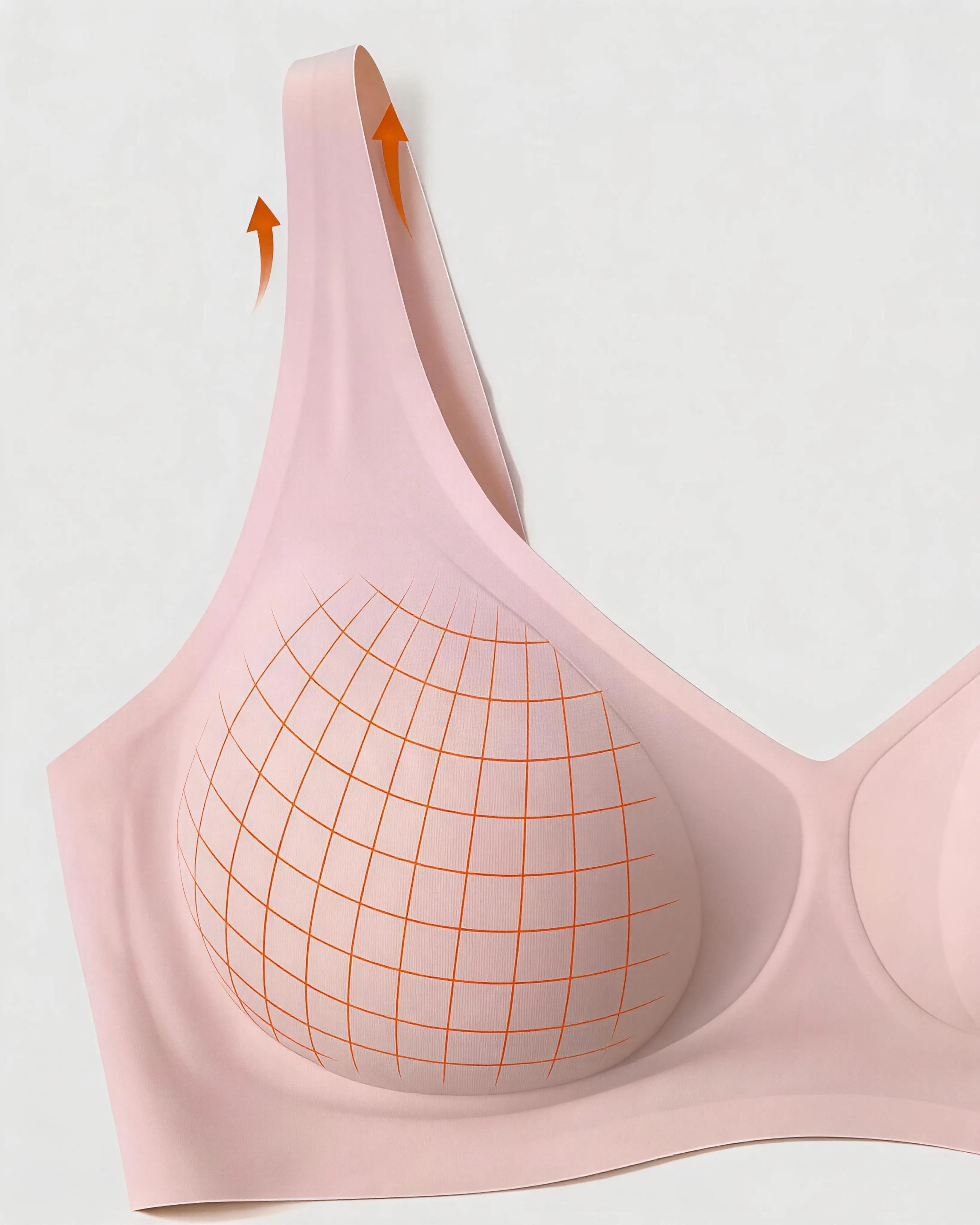 V-Neck Jelly Strip Support Bra